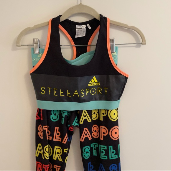 Adidas x Stella Mc Cartney size S workout set with sports bra and leggings. EUC! - Picture 5 of 12